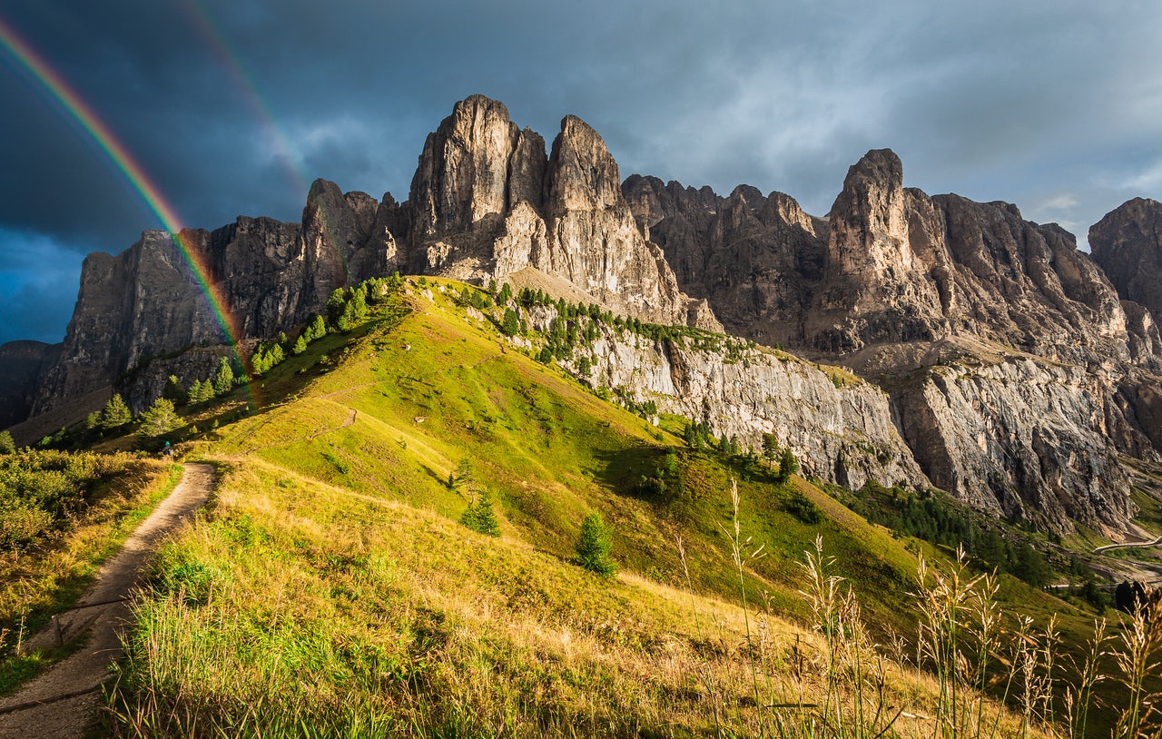 Rainbow in Dolomites